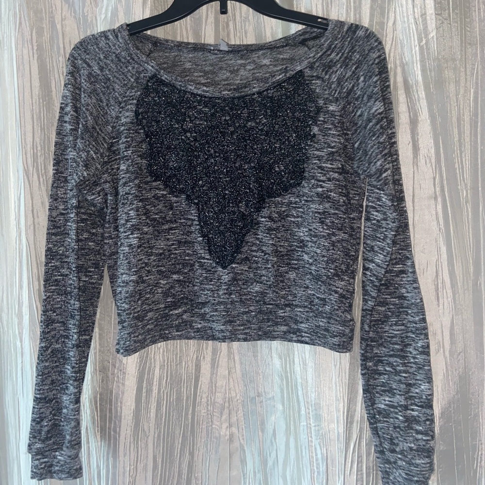 Heather gray sweater